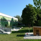 Kindertagesstätte in München - aussenliegender Sonnenschutz - Gartenseite