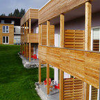 Abele Hotel & Cubes in Buchenberg - Ansicht Gartenseite von SÄBU Holzbau