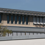 Welfen-Gymnasium in Schongau - höhenversetztes, gegenläufiges Pultdach mit Lichtband