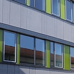 Gemeinschaftsschule Hüttlingen in Hybridbauweise - Fassade