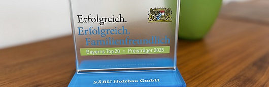 Bayerns TOP 20 I SÄBU Holzbau ist Preisträger 2025