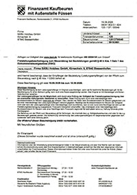 Freistellungsbescheinigung <br />Steuerabzug Bauleistungen